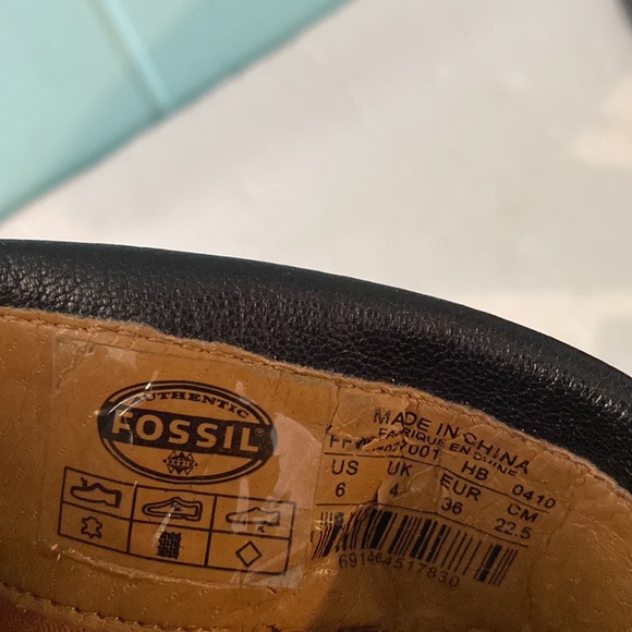 FOSSIL Black Harness Leather Ankle Boot size 6 - Picture 14 of 14